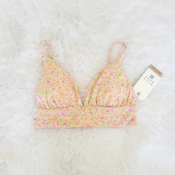 🐡BILLABONG CLASSIC PRINTED V-NECK BIKINI TOP SIZE S/8 - Picture 6 of 9